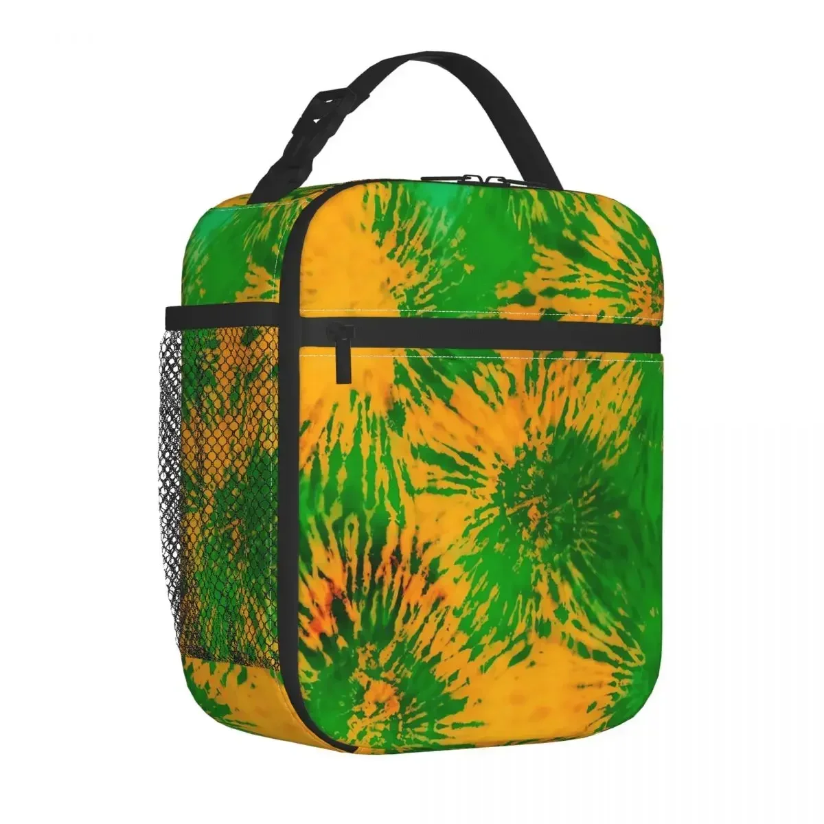 

Lunch Bag Tie Dye Dreams Convenient Lunch Box For Student Yellow And Green School Cooler Bag Kawaii Oxford Thermal Lunch Bags