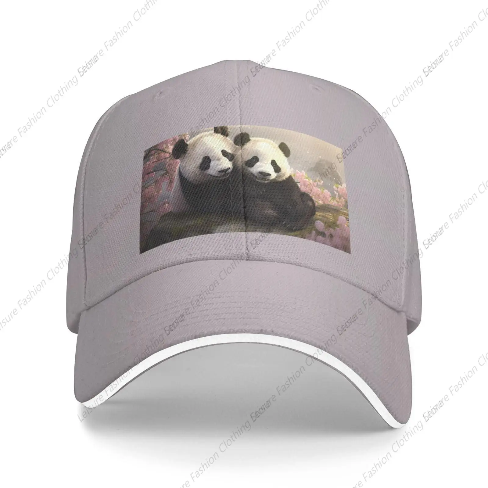 Lovely Pandas Picture Unisex Baseball Cap Breathable Light One Size