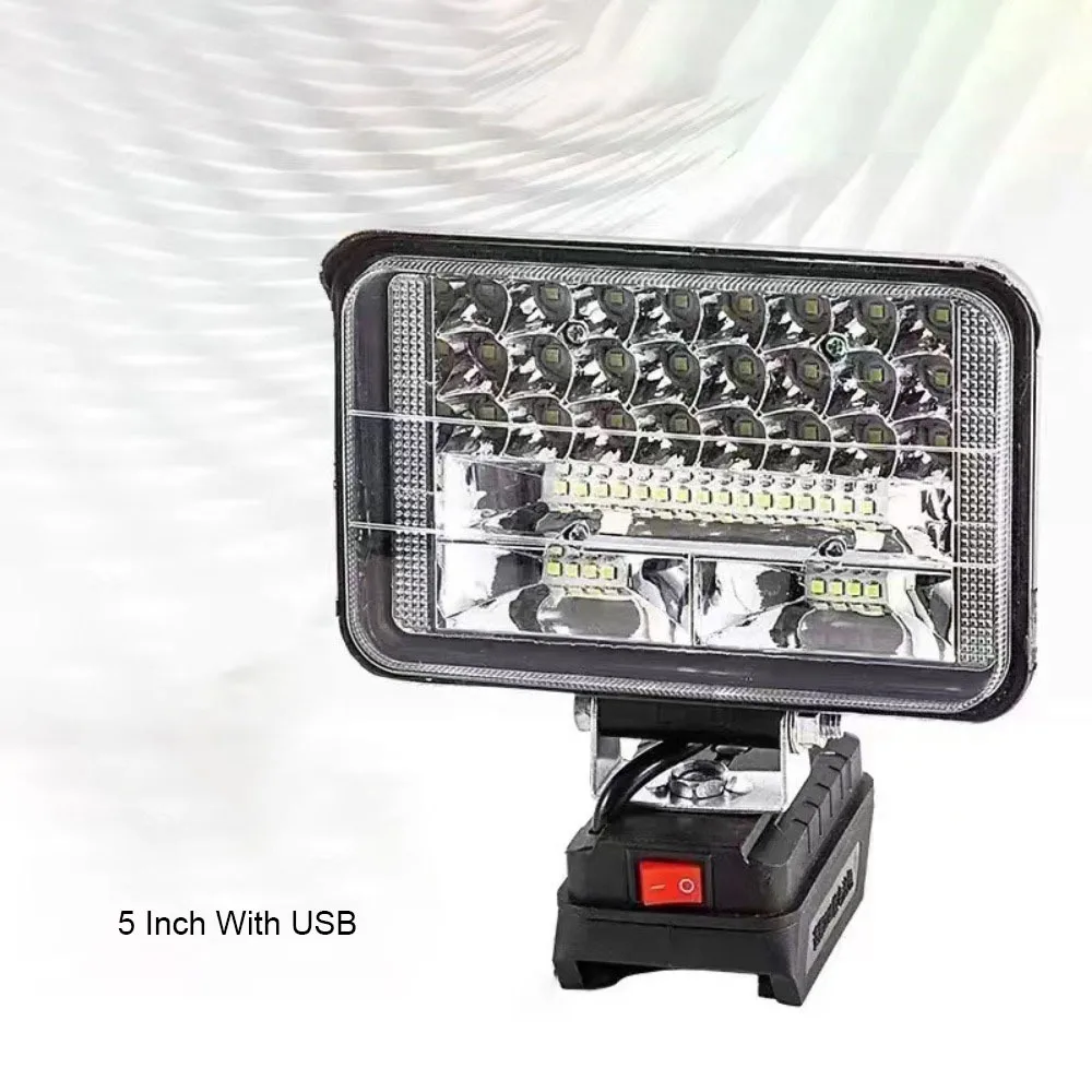 Portable 18V LED Work Light Li-ion Battery with USB Flood Lamp Multifunctional Handheld Camping Lamp Outdoor