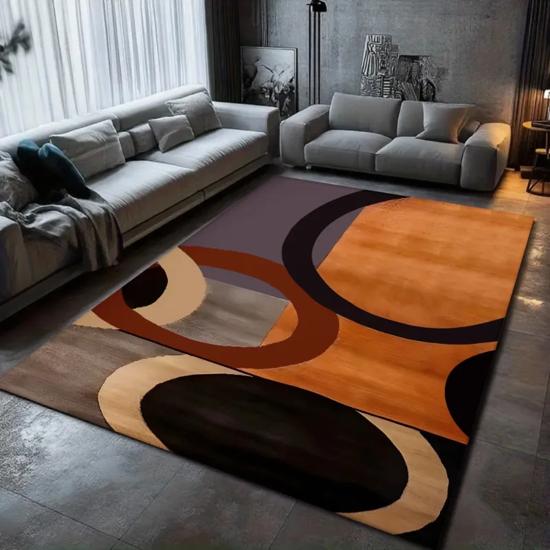 Modern Minimalist Abstract Geometric Area Rug Irregular Curve Soft Non-Slip Carpet Modern Home Decor for Bedroom Living Room