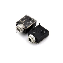 10Pcs PJ324 5 Pin 3.5mm Stereo Audio Jack Socket PCB Panel Mount for Headphone With Nut PJ-324M