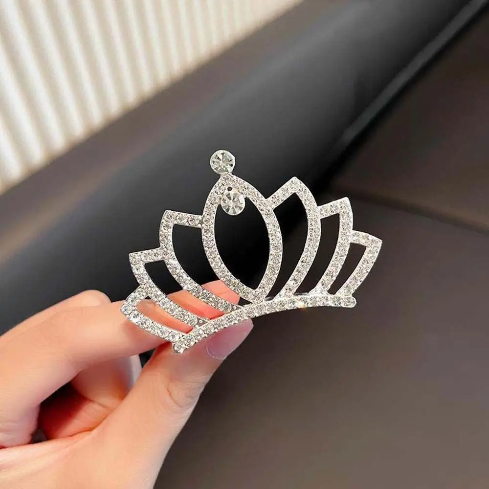 Pearl Crystal Crown Hair Comb Butterfly Flower Children Tiara Headband Wedding Jewelry Korean Style Rhinestone Hairpins Daily