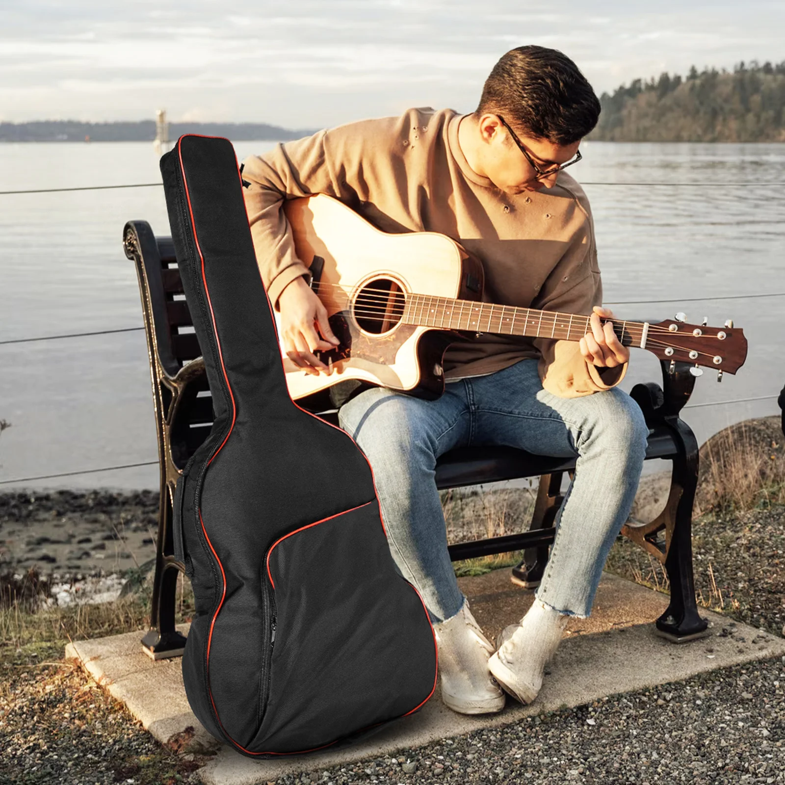 

Guitar Bag Case Backpack Bags Electric Acoustic Tool Waterproof Cover Instrument