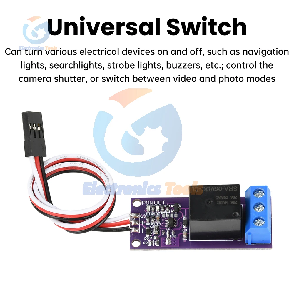 PWM Remote Signal Control Switch RC Model Airplane PWM Switching Flight Light Controller Universal Switch On/Off Switch