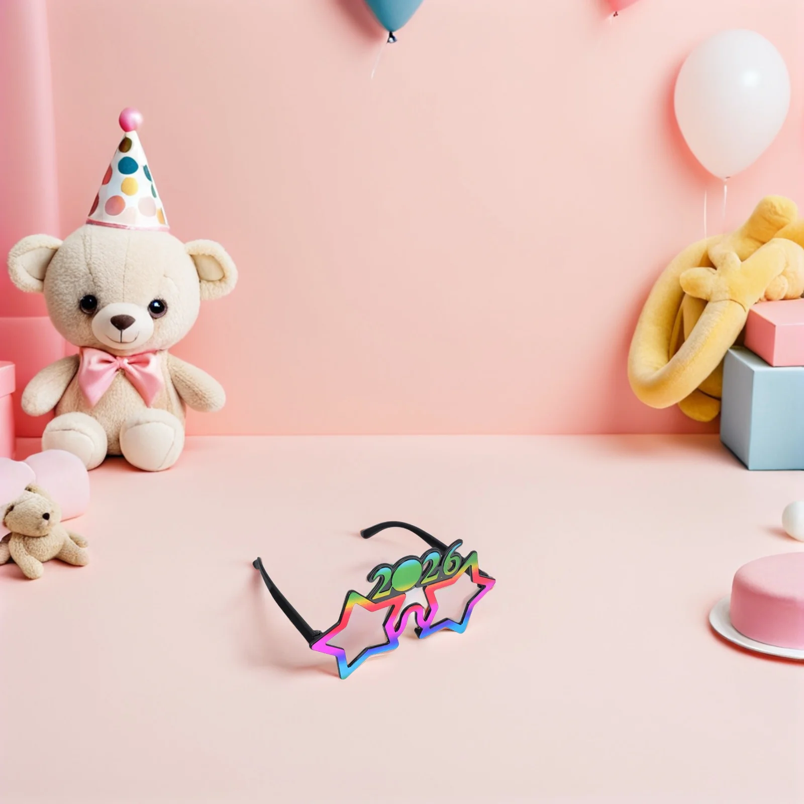 

2026 Number Glasses Happy New Year Party Eyewear Lightweight Photo Booth Props For Nye Celebrations Rainbow 2026 Glasses