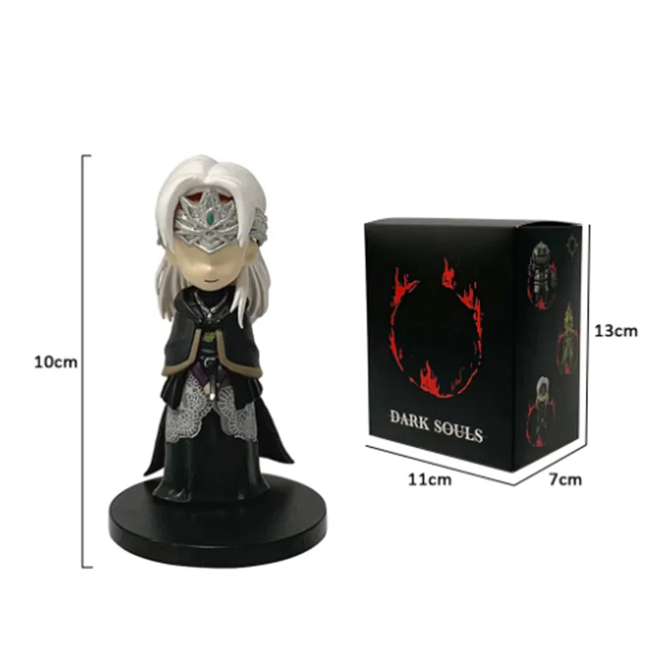 Figura de Acción de Anime Dark Souls, Set de 10 cm, Modelo de PVC de la Princesa Solar Gwynevere, Juguete Decorativo para Coche, Decoración del Hogar, Regalos de Cumpleaños