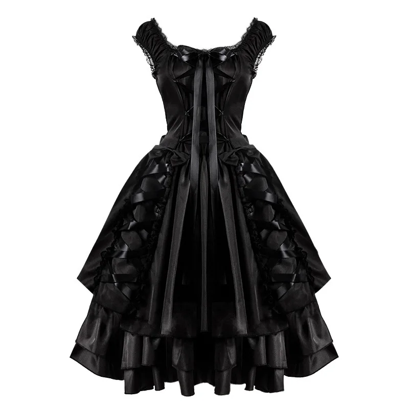 

New Gothic Sle Maid Victoria Dr Women's Skirt Retro loween Women's Dr Ethnic Stage Costume Spring Faion