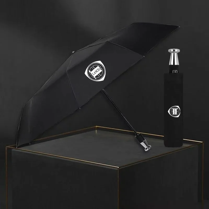 For Lancia Logo Kappa Delta 3 Ypsilon Musa Voyager Lybra Car Automatic Folding Windproof Sunshade Umbrella Auto Accessories