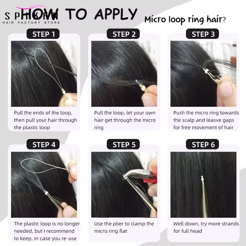 ブロンドブラウンマイクロループリング人毛エクステ12インチ～20インチナチュラルストレートマイクロリンクヘアブラックブラウンサロンヘア女性用