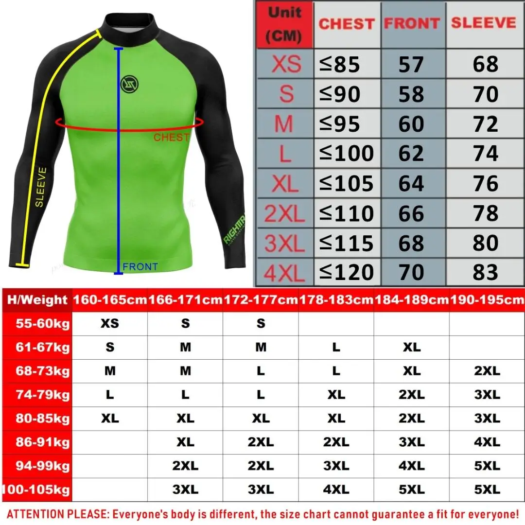 Hot Men\'s Surfing Shirt Energetic Camo Style Lycra Rashguard RIGHTTRACK For Surf Sportswear Beach UV Swimwear UPF50+ Clothes