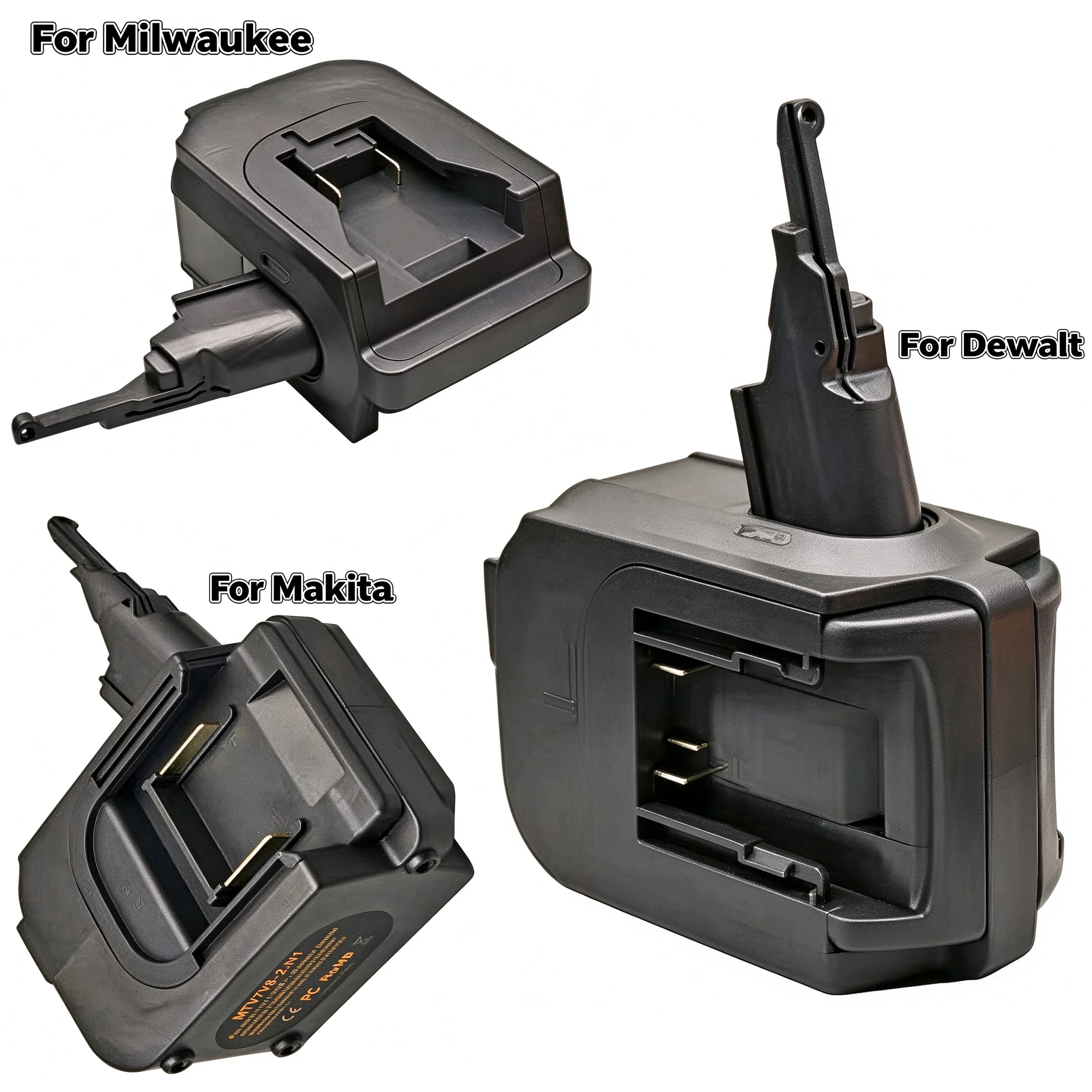 For Dyson V7 V8 Vacuum Cleaners 2-in-1 Dual Battery Adapter For DeWalt For Milwaukee.For Makita For M18 18V Lithium Batteries