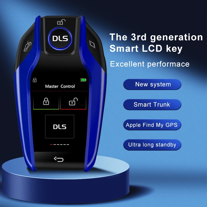 Remote Start Push Button LCD Smart Key Remote Auto Central Lock Car Alarm for Russian Brazil Cars