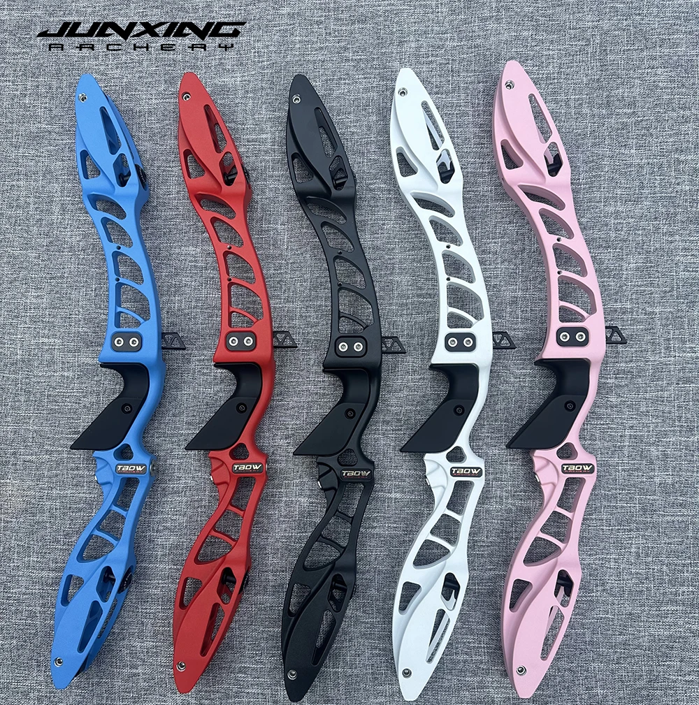 JUNXING H10 25inch Bow Riser Archery Recurve Bow Aluminum Alloy Handle for Right Hand User Competitive Recurve Series