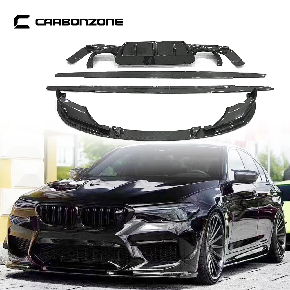 

3D Style Carbon Fiber Exterior Body Kit for BMW M5 F90 Front Rear Bumper Lip Diffuser Spoiler Side Skirt Splitter Accessories