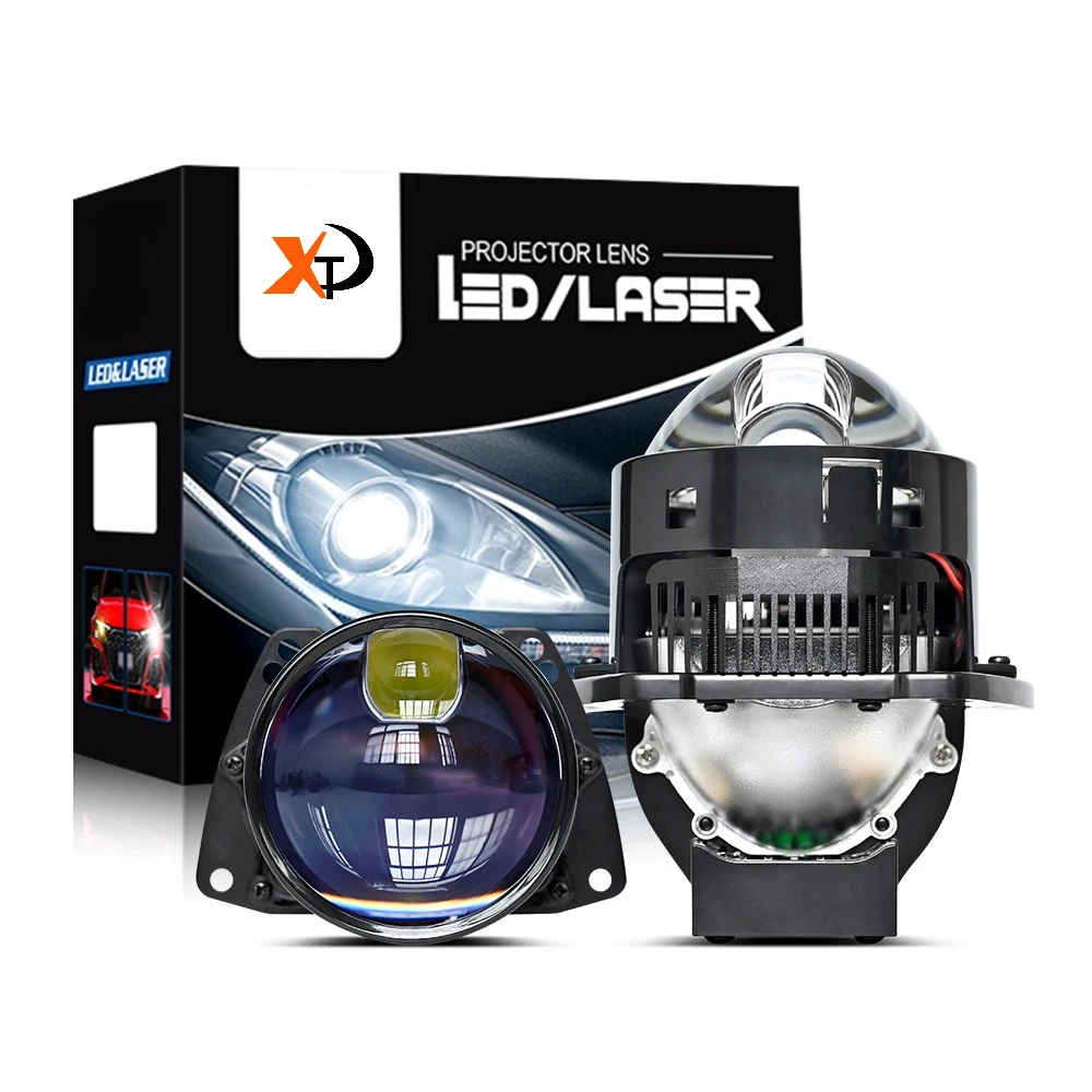 3 Inch Bi-Beam LED Projector Headlights 150W Single Laser High Power Car Motorcycle Universal Front Headlamp H7 LED H4 LED