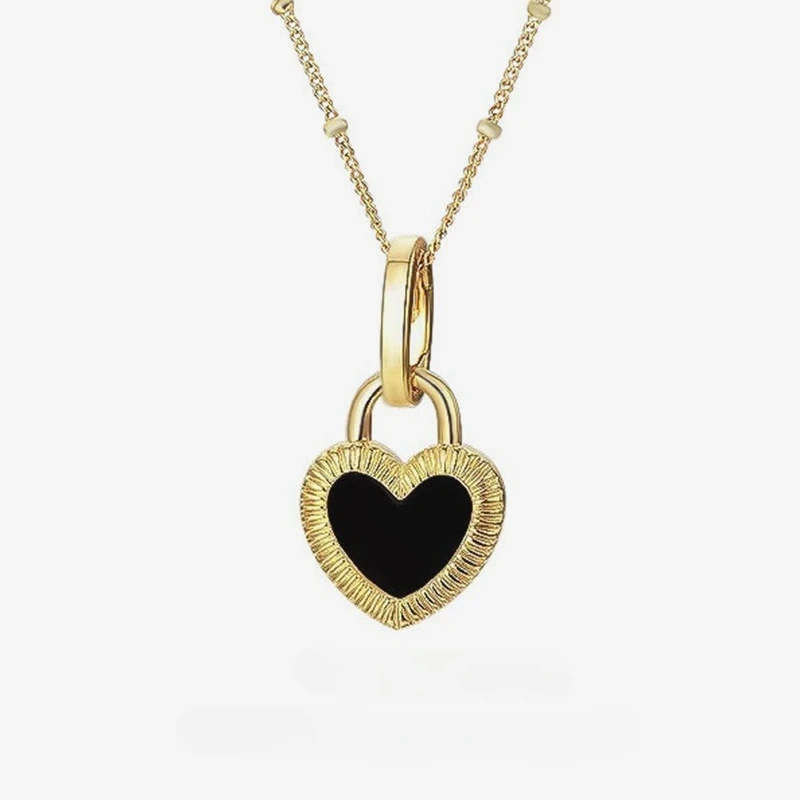 New S925 Silver Maillard Necklace for Women with Double Sided Mother Shell Light Luxury Clavicle Chain Wedding Jewelry