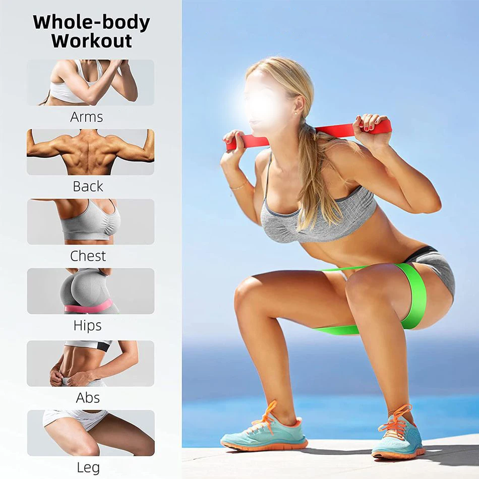 أربطة مقاومة رياضية لليوجا بألوان مختلفة، معدات رياضية TPE، أربطة مرنة للياقة البدنية المنزلية، بيلاتيس، تدريب القوة #5