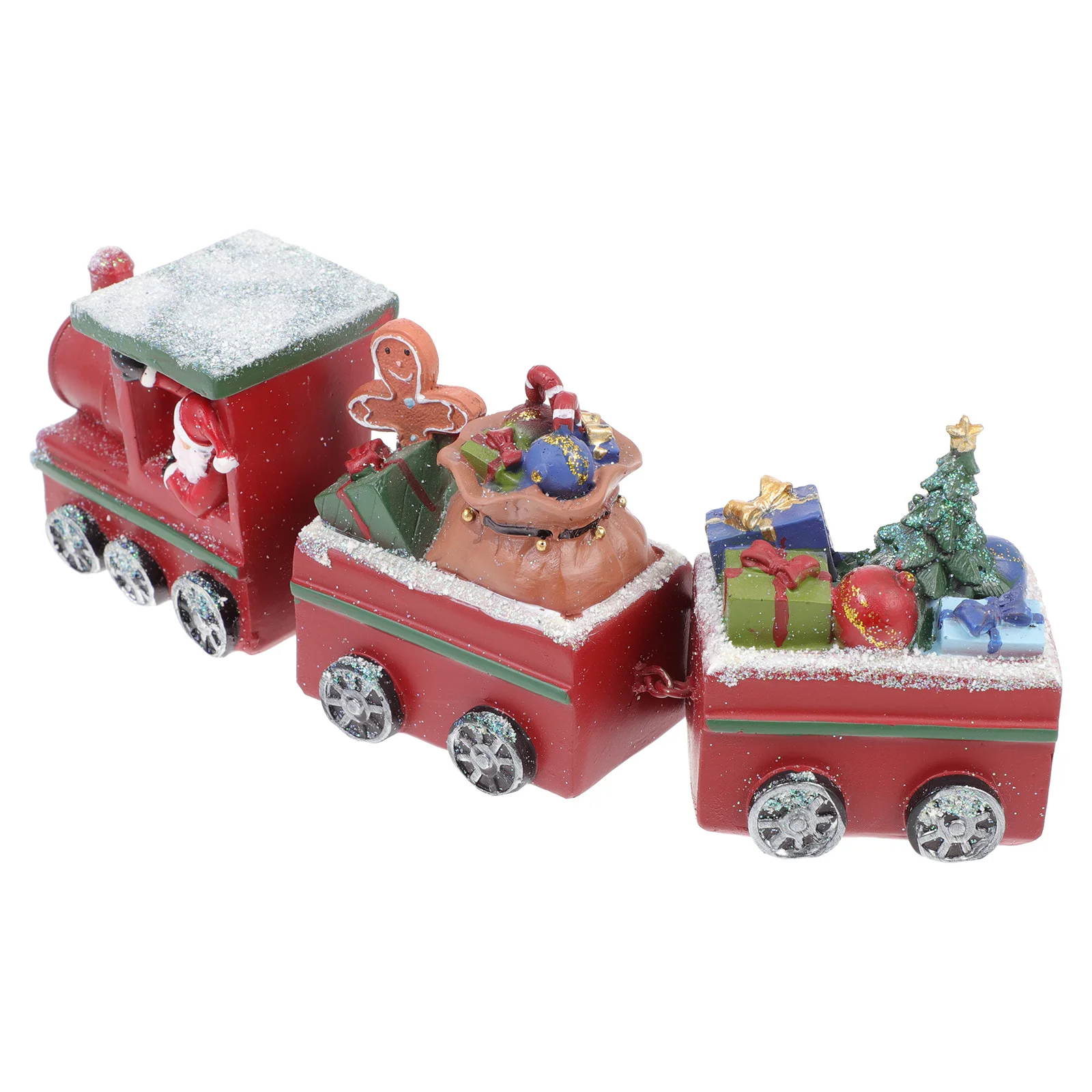 

1Pcs Mini Resin Christmas Train Ornament Desktop Decor Holiday Party Adornment Train Decor Resin Craft Desktop Decoration