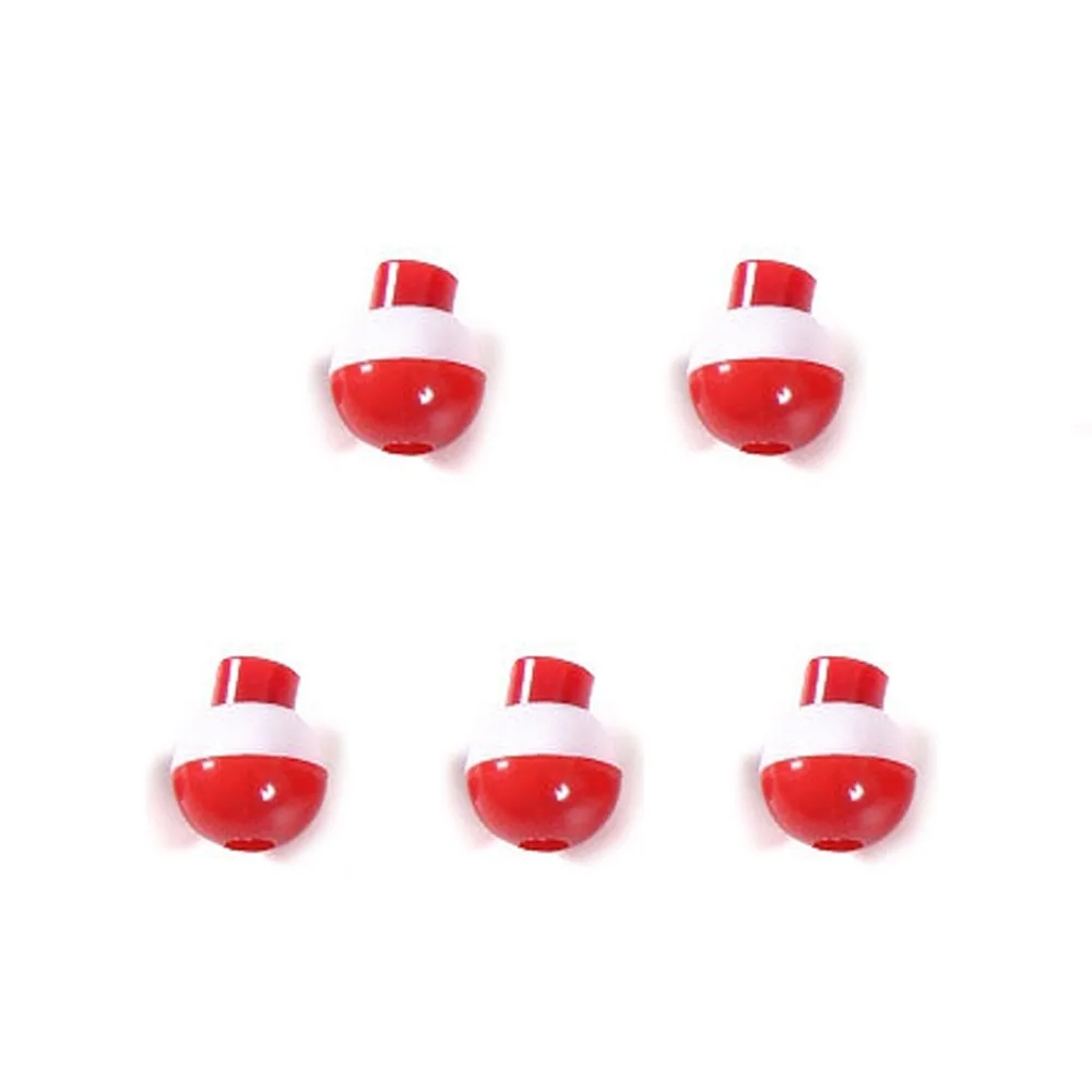 Hard Plastic Fishing Float Ball Red White Float Ball Mini Fishing Bobber Floats Set Snap-On Gadget Fishing Floating Tool