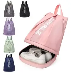 Sports Backpack Zipper Closure Large Capacity Duffel Bag Storage Bag Sports Backpack Gym Sports Shoes Storage Bag Women Backpack