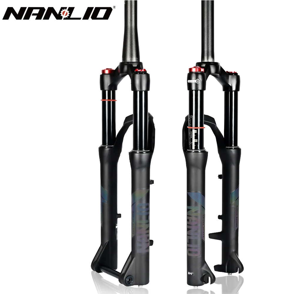 Nanlio Student MTB Fork 20/24 inch magnesium aluminum alloy shoulder control mountain bike riding shock fork cycling accessories