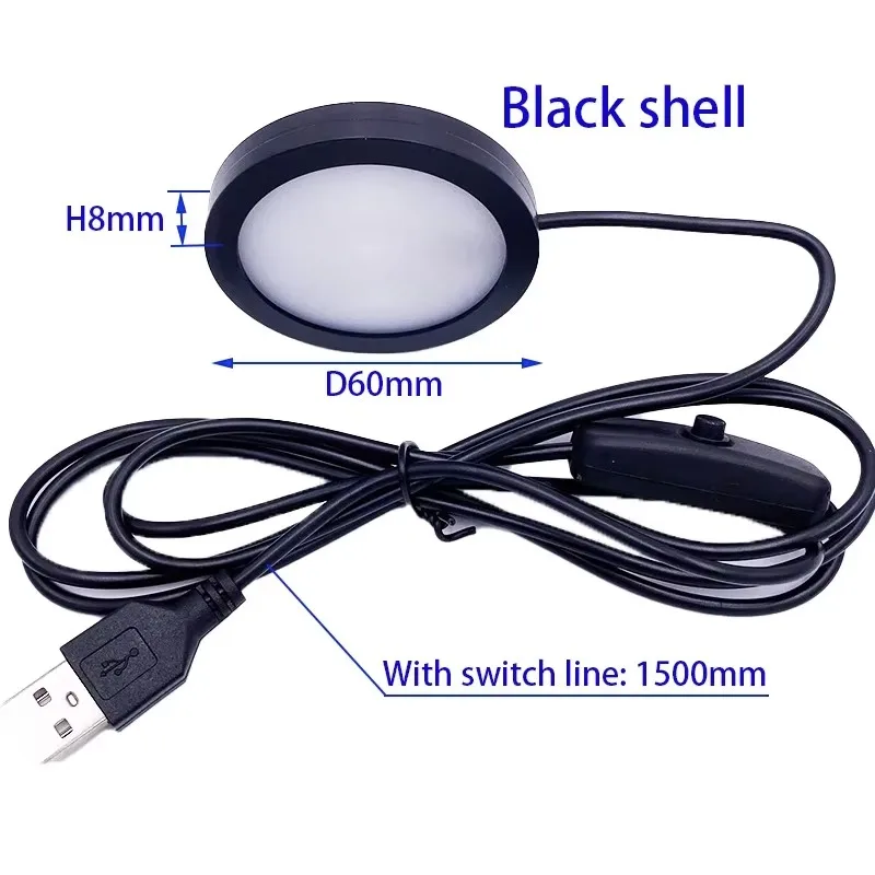 20er-Pack DC 5V USB LED Puck-Licht 3W mit Schalter, Display-Beleuchtung, Wohnwagen-, Camper-, Wohnmobil-Innenbeleuchtung, Deckenleuchte, DIY-Licht – Detail 3