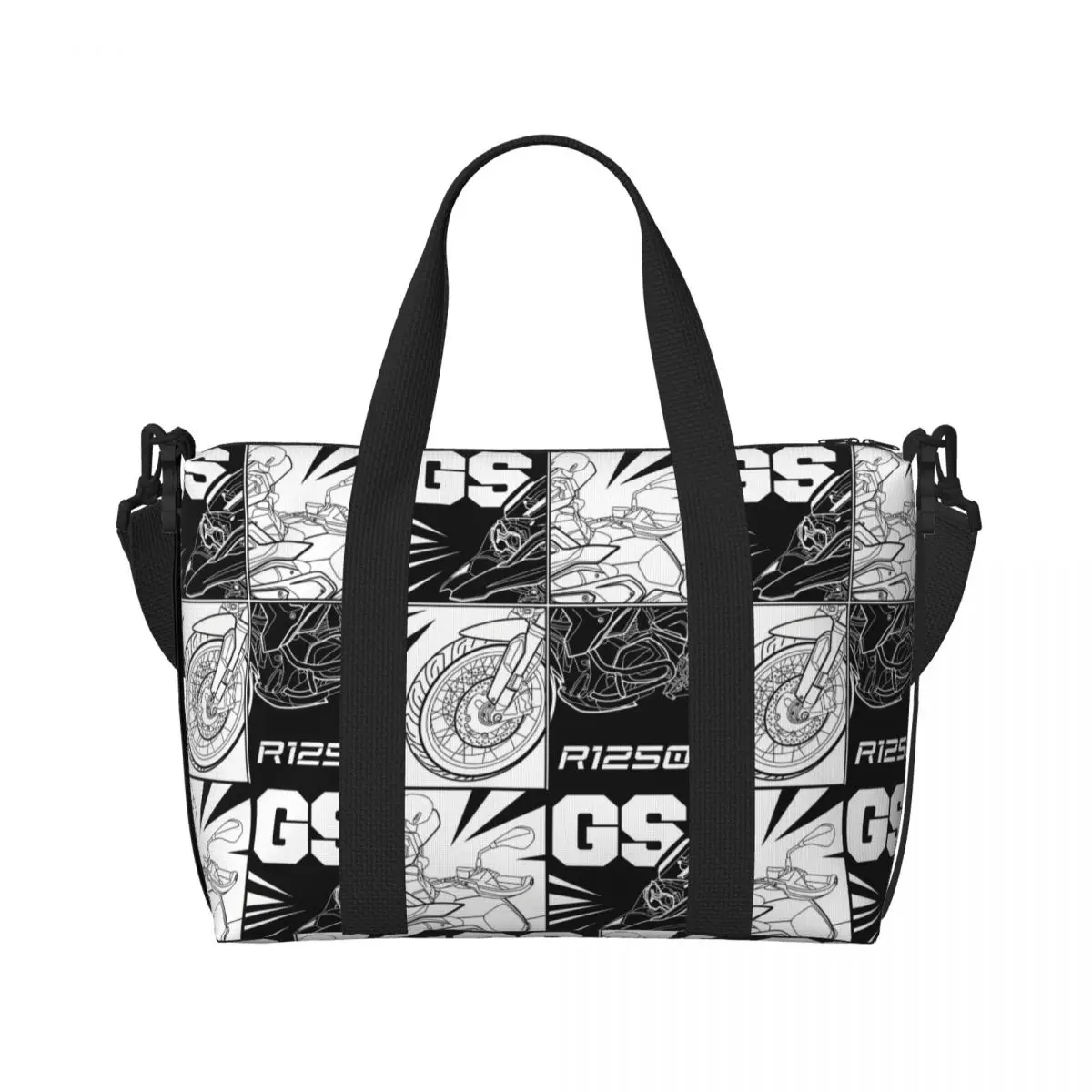 Custom GS Adventure Motorcycle Beach Tote Bag for Women Hot Big Compartment Gym Beach Travel Bags