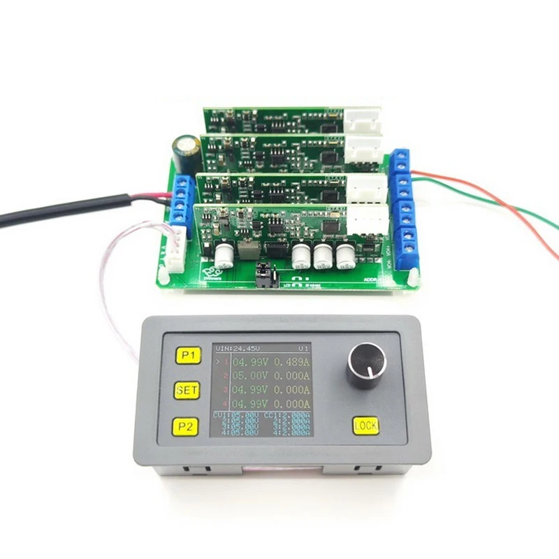 

4-channel multi-channel DC adjustable CNC step-down power supply module constant voltage flow color screen Modbus