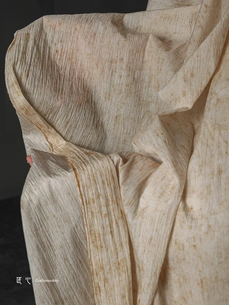 الجمل المشمش سحق النسيج سترة فستان الملابس مصمم DIY القماش الخياطة بواسطة متر المواد بالجملة