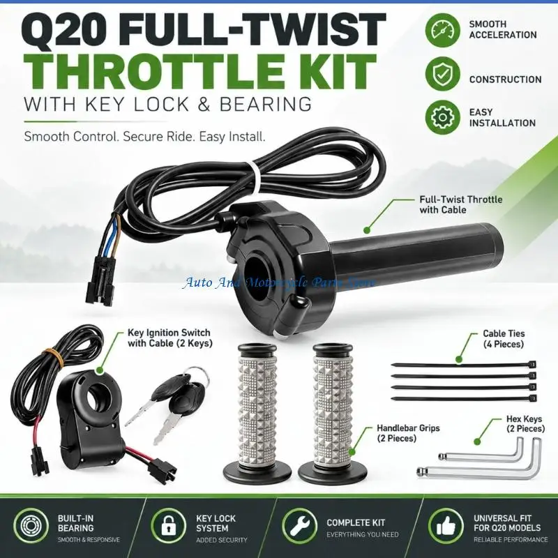 P9FD 3-Pin Electric Bike Speed Control Twist-Grip for H20 and H26Pro Repair Use