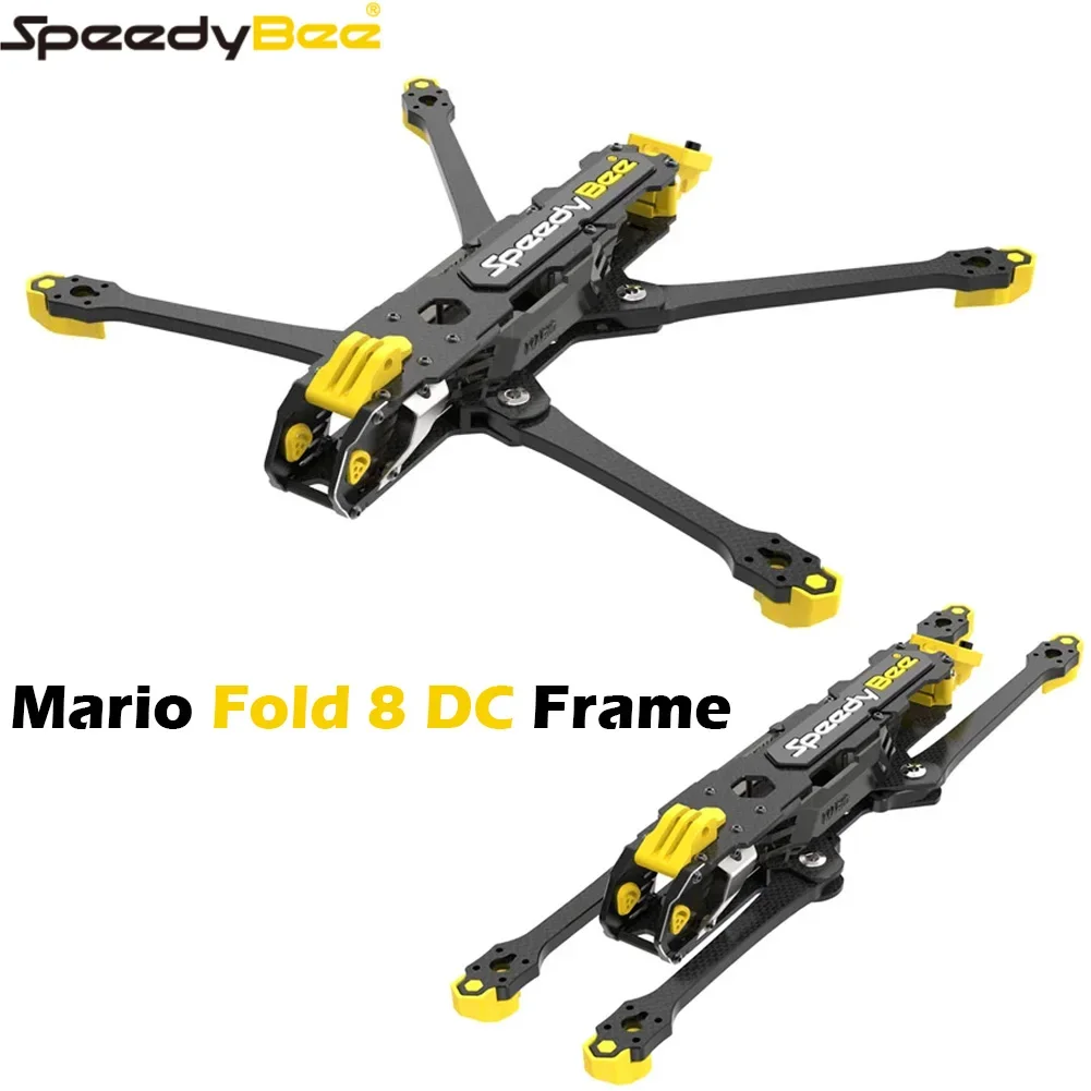 SpeedyBee Mario Fold 8 inch DC Long Range Frame 7mm Arm For 2807 Motor O3 Air Unit for RC Racing Drone Quadcopter kit