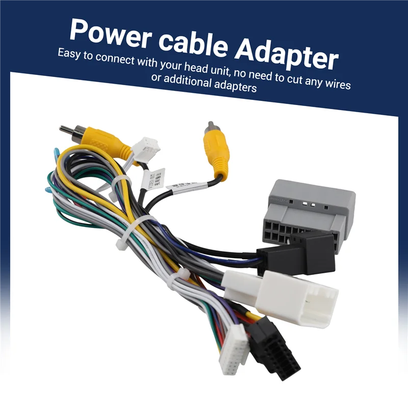 ABKN-16Pin Car Stereo Wire Harness Adapter Decoder Power Cable With Canbus Box For Dodge Journey Fiat