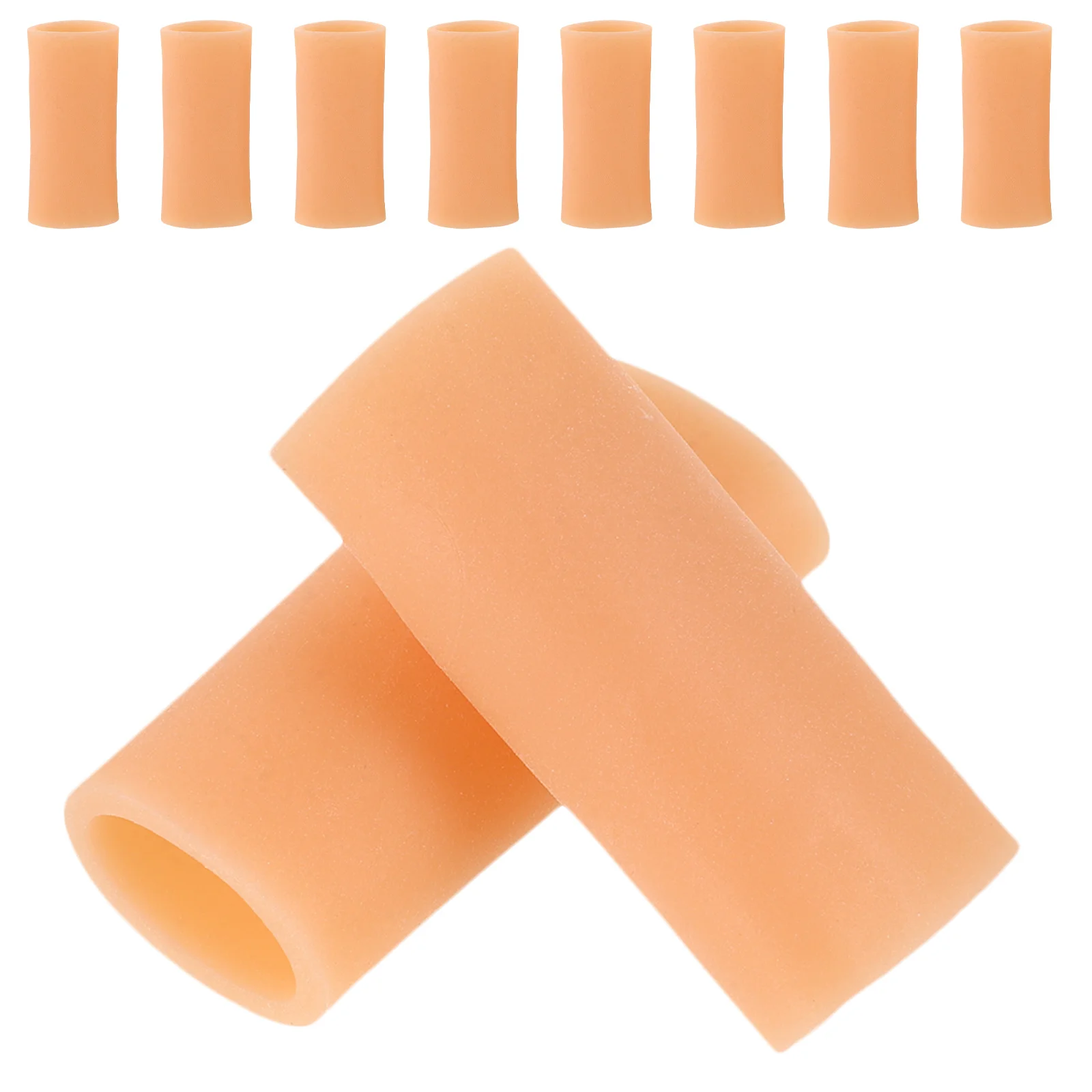 10pcs Silicone Finger Covers Anti-Wear Reusable Protective Sleeve For Joint Hand Protection Portable Finger Protector Typing