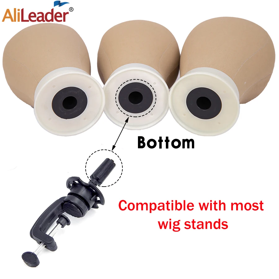 Alileader-Kit de hacer peluca con cabeza de lona para hacer pelucas, pelo de Maniquí de buena calidad, 21-24 pulgadas, accesorios para pelucas