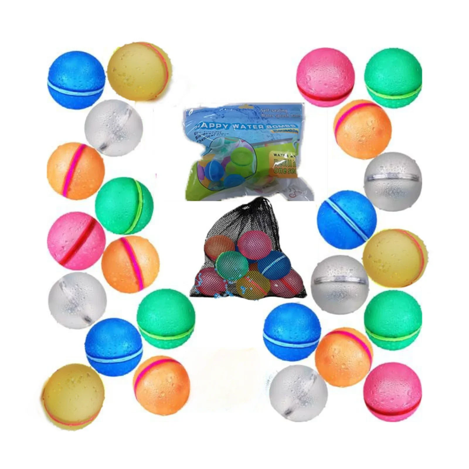 

Splash Away Boredom! Join The Splashing Fun with 12-Pack Reusable Magnetic Water Balls - Fast Fill Silicone for Kids' Ultimate