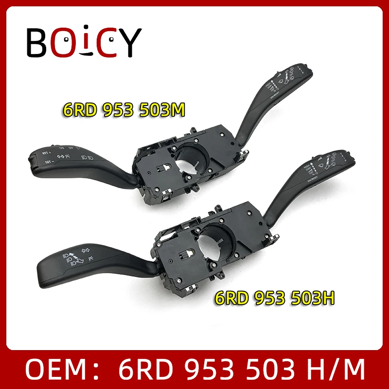 Boicy Steering Column Combination Switch Steering Wheel Handle Cruise Control Switch System for POLO Fabia 6RD953503H 6RD953503M