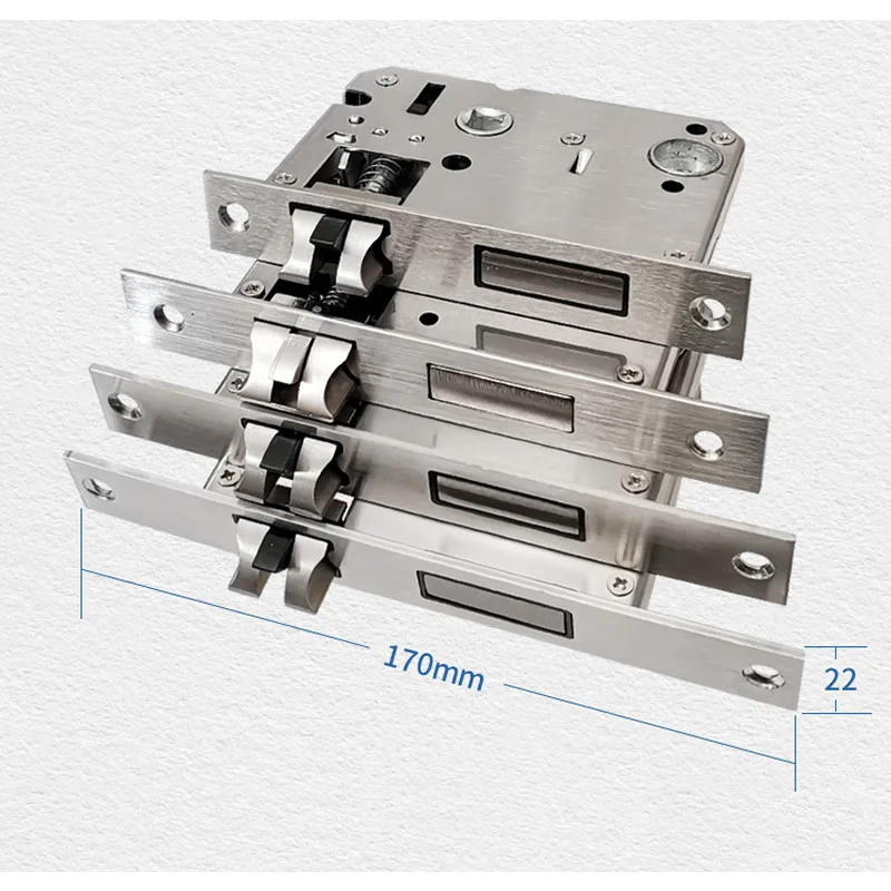 5050 mortise lock body ,For many door lock , Stainless steel panel,  Anti-theft bolt , mute , lift handle to lock down to open