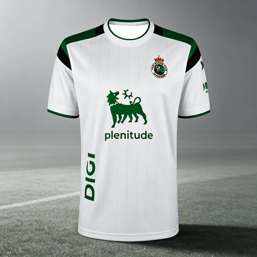 26-27 Hot Selling Unisex Racing Santander Home Kit Football Jersey Summer Breathable Quick-Dry for Men Women Family Fashion Tees