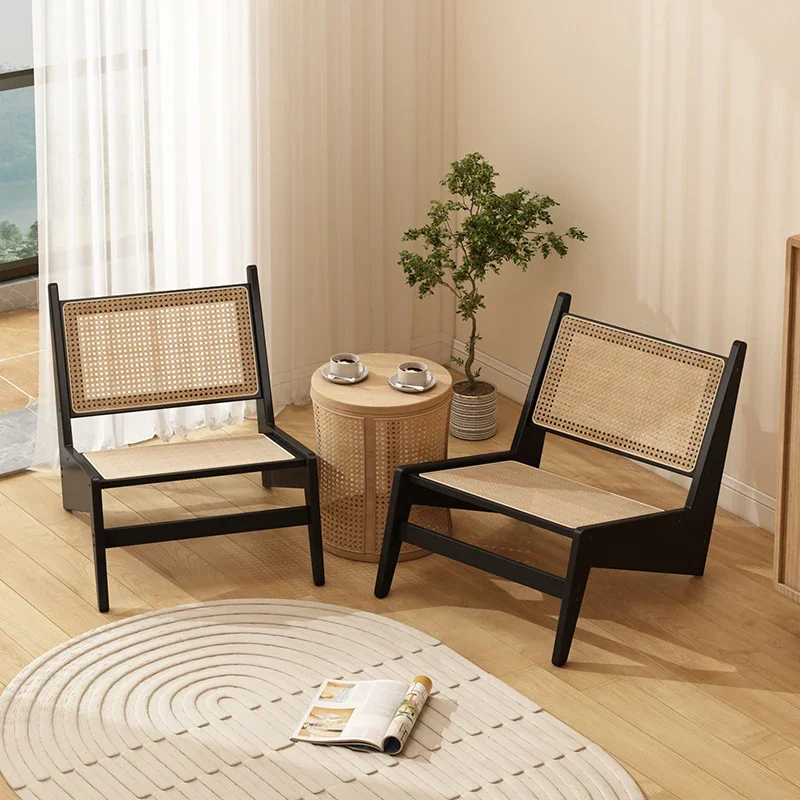 Multi-functional Rattan kangaroo chair wabi single sofa chair B & B back chair balcony leisure chair