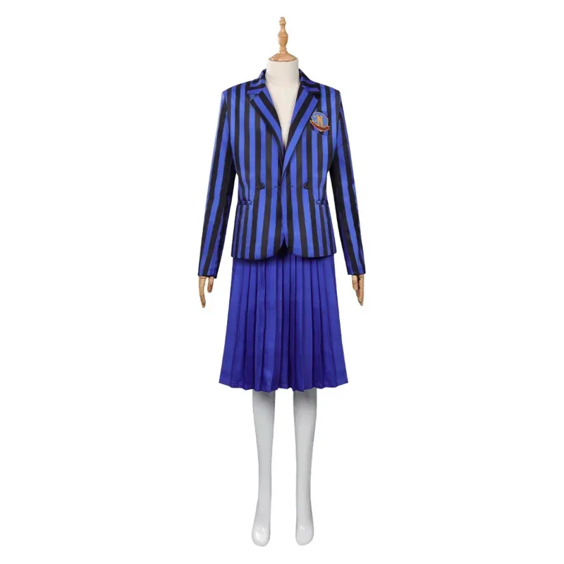 Lyou 2025 Wednesday Addams Enid Sinclair Cosplay Costume School Uniform Coat Skirt Halloween Carnival Suit For Women Girls ★ ★ ★