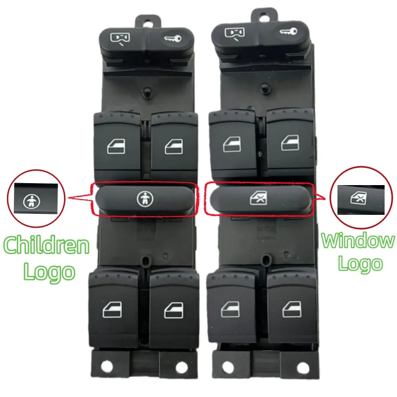 1J4959857A 1J4959857C Car Electric Power Master Window Switch For Golf Jetta Bora Passat Seat Leon Toledo 1J4959857B 1J4959857D