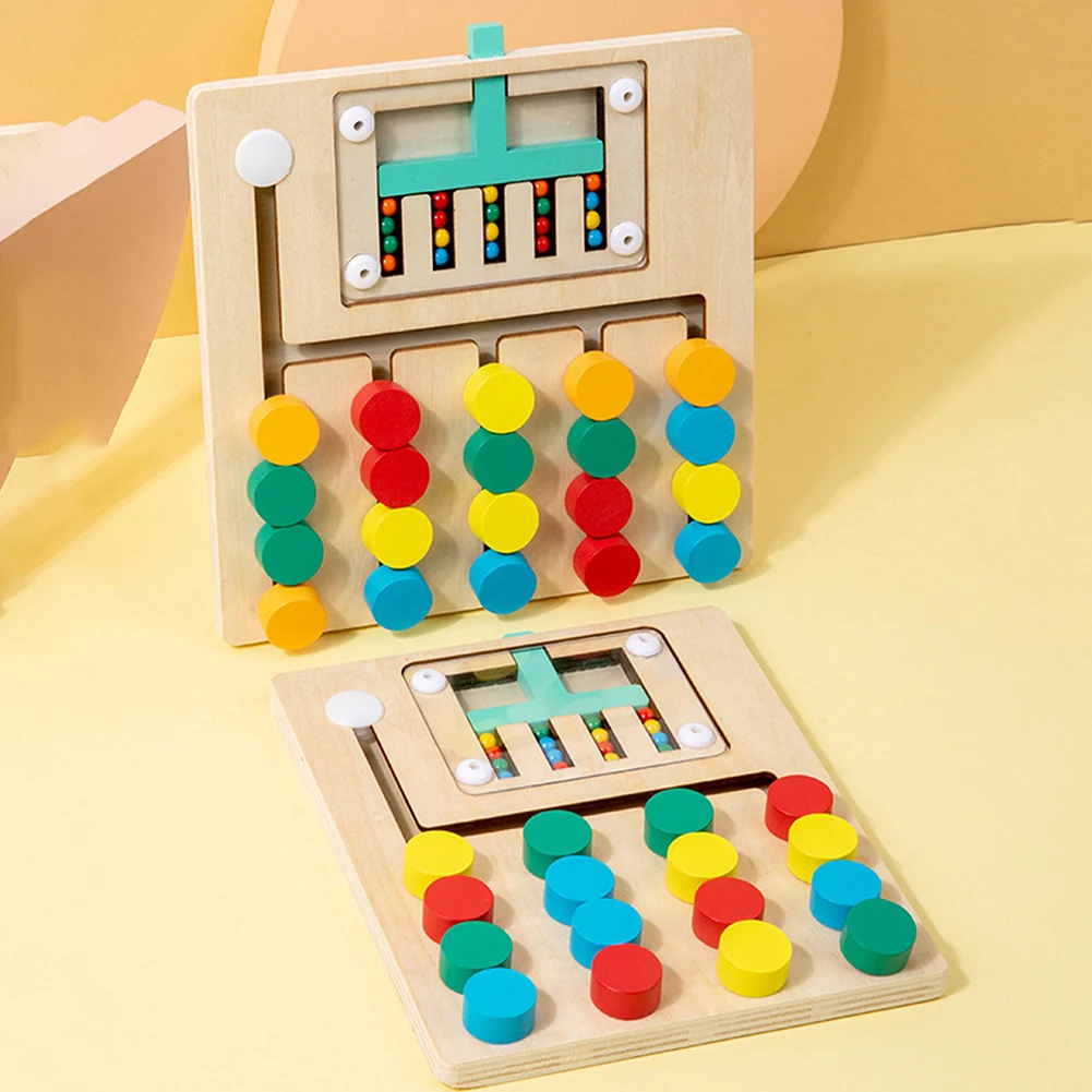 木製カラフルな記憶チェスのおもちゃ子供のための手と目のコーディネーションゲームのおもちゃ幼児のため