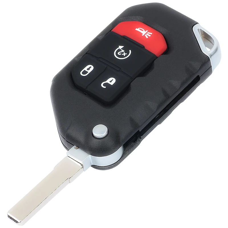 KEYECU 433MHz PCF7939M 4A FCC ID: OHT1130261 68416784AA  Keyless Go Smart Remote Key Fob Jeep Wrangler JL Gladiator 2018-2022