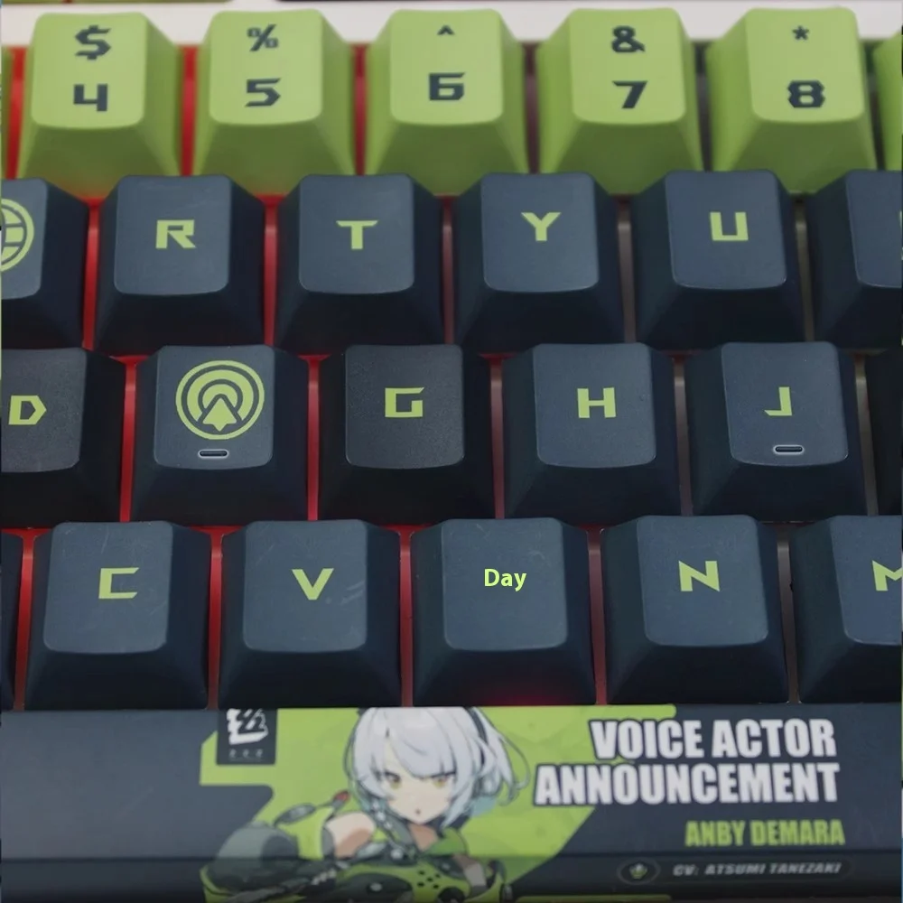 Anbiid Mara Keycaps, Anime Cartoon Game, PBT, Accessoires informatiques ergonomiques à sublimation, Clavier mécanique Keycaps, Cadeaux personnalisés