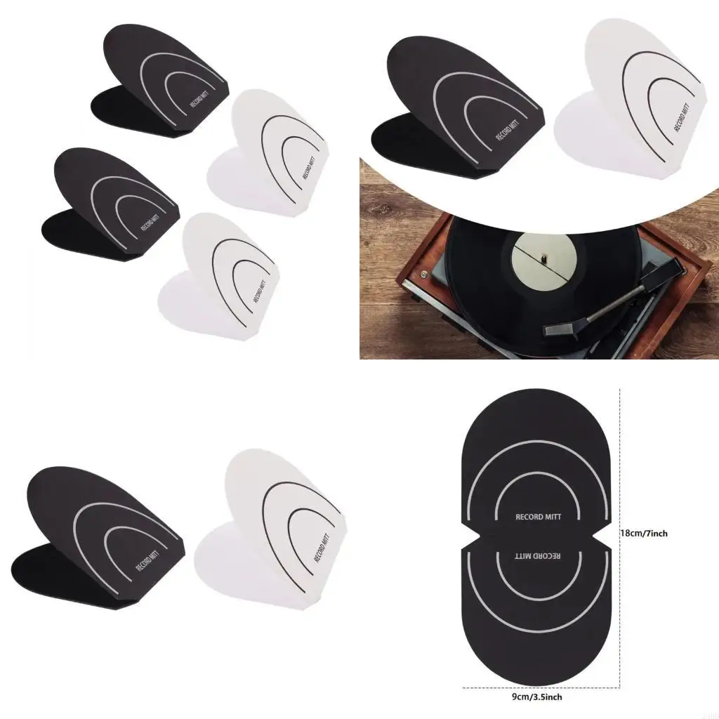 Vinyls Record Clip Disc Cleaning Pad for Easy Handling Enduring 24BD