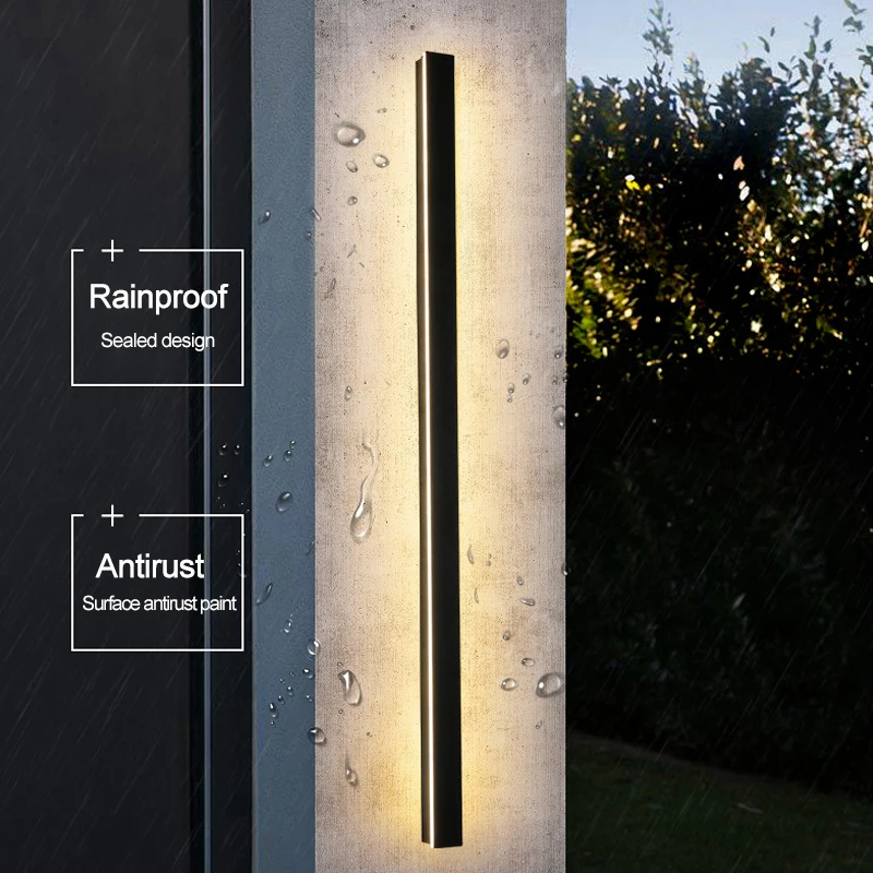 

Outdoor Waterproof Wall Light LED Line Side Glow Light For Balcony Patio Door Side Hallway Garden Garage Lighting Fixtures