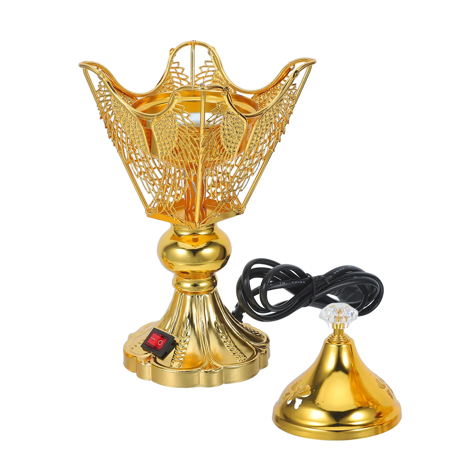 Plug in Electric Incense Burner for Home Middle Eastern Oud Bakhoor Frankincense Resin Burner Iron Decorative Yoga Meditation