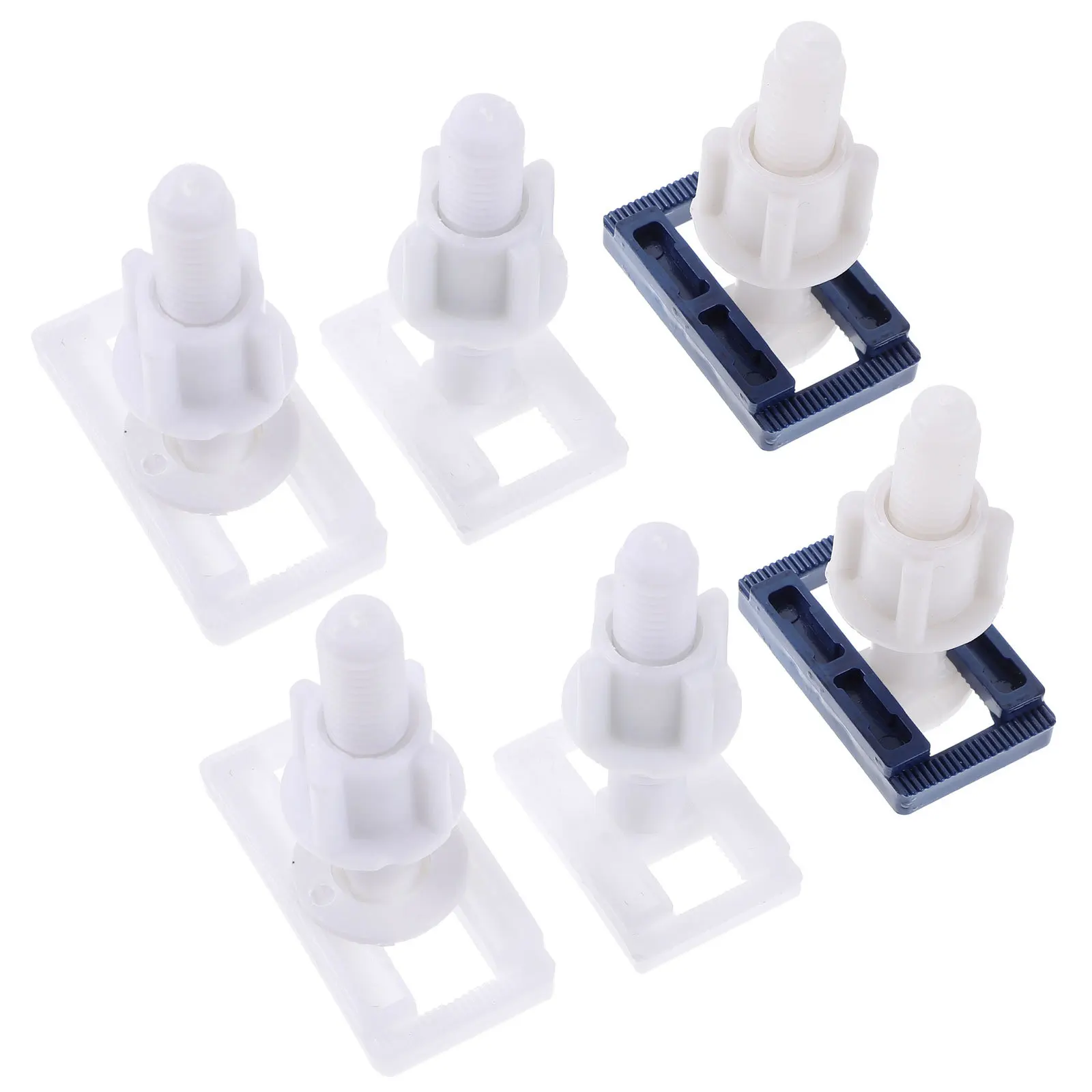 6 jeux de boulons de siège, vis de fixation en plastique de remplacement pour couvercle de toilette, pièces de réparation durables antirouille, raccords de charnières de toilette