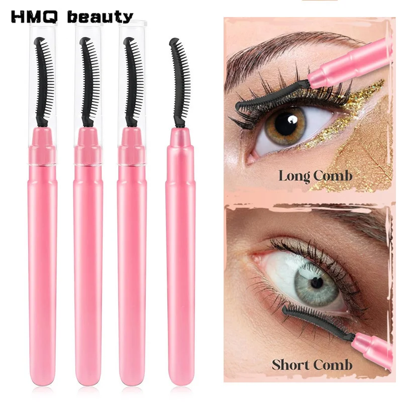 Silicone Eyelash Brush Eyebrow Applicator Portable Lash Separator With Dust Protection Mascare Wands For Travel Makeup Tool