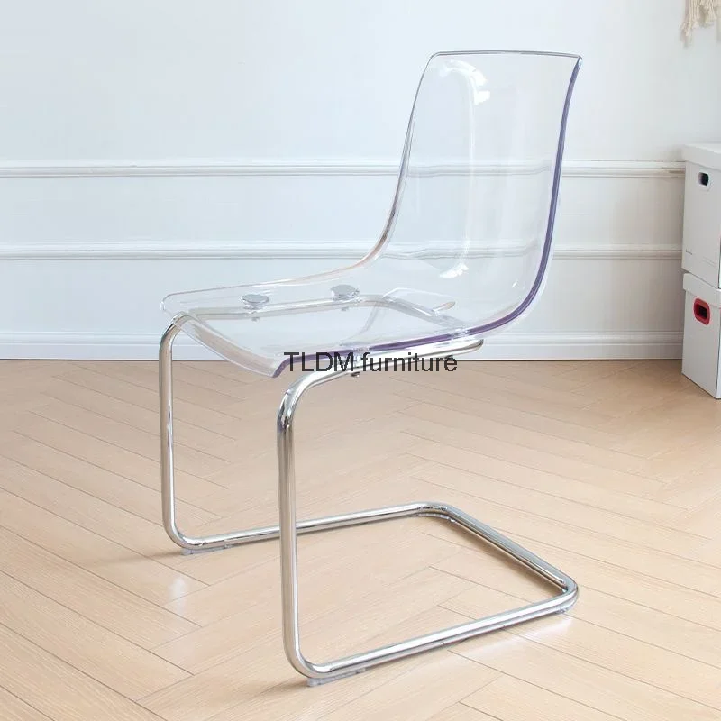 Apartamento Designer Diining Chair Nordic Acrylic Minimalist Modern Dining Chair Household Clear Silla Comedor Home Furniture